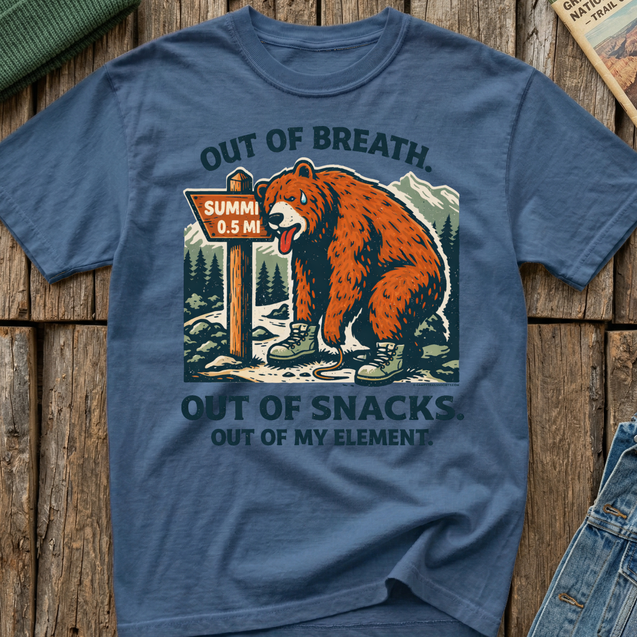 Out of Breath Out of Snacks Bear T-Shirt