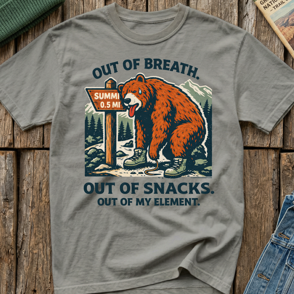 Out of Breath Out of Snacks Bear T-Shirt