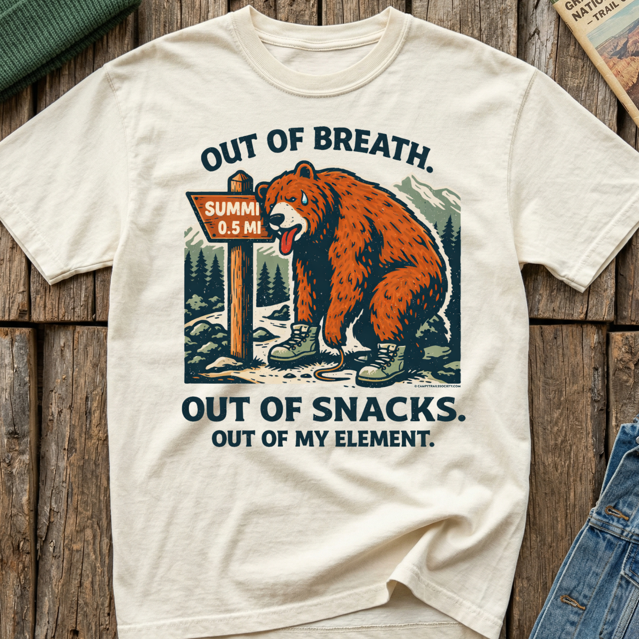 Out of Breath Out of Snacks Bear T-Shirt