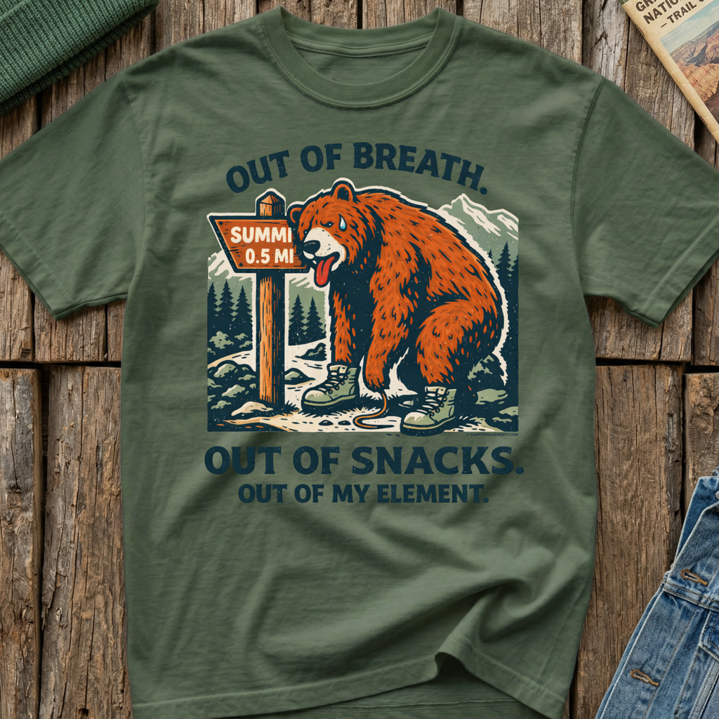 Out of Breath Out of Snacks Bear T-Shirt