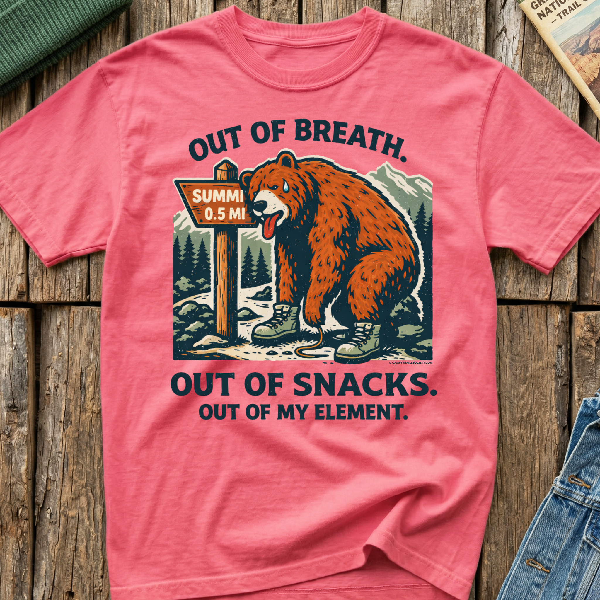 Out of Breath Out of Snacks Bear T-Shirt