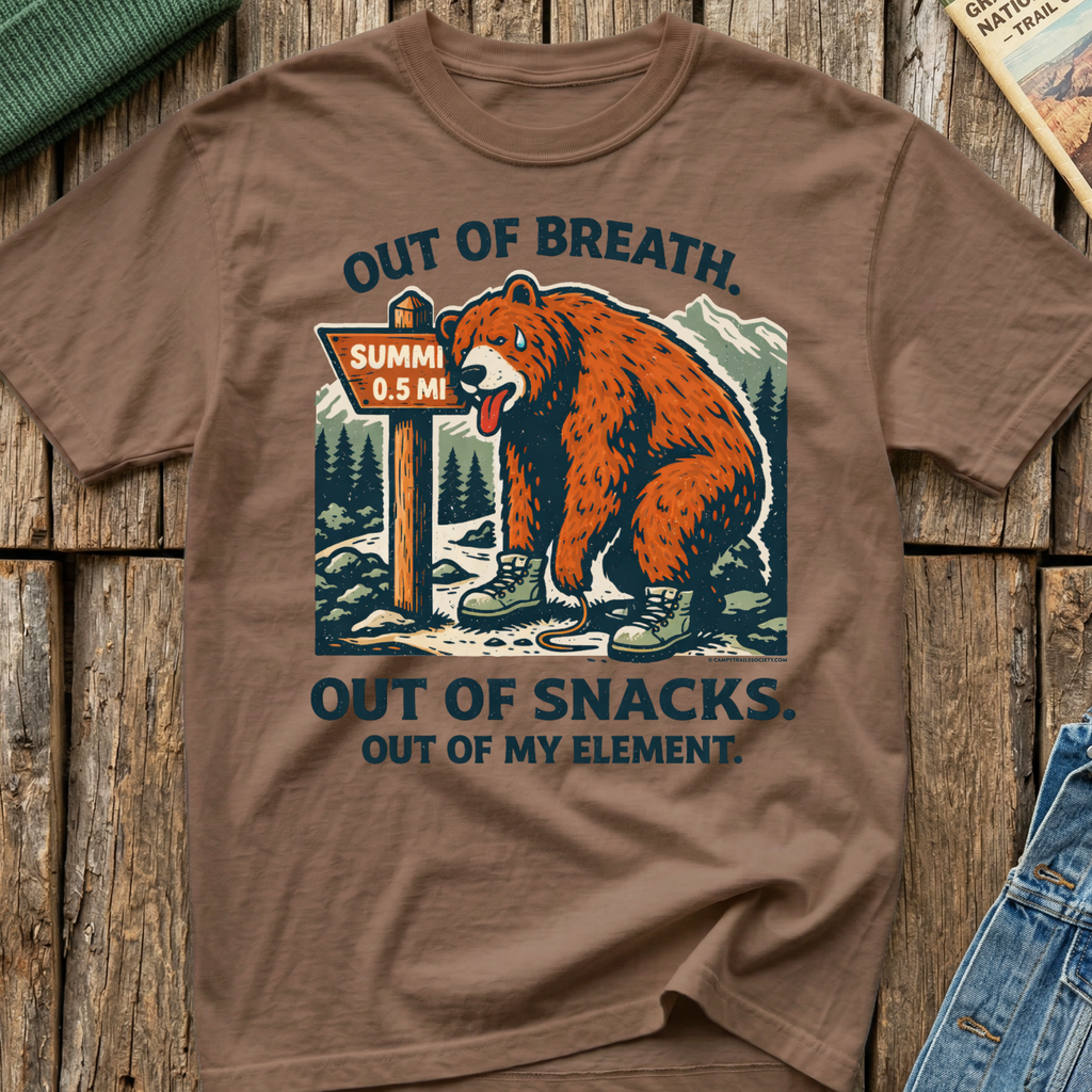 Out of Breath Out of Snacks Bear T-Shirt