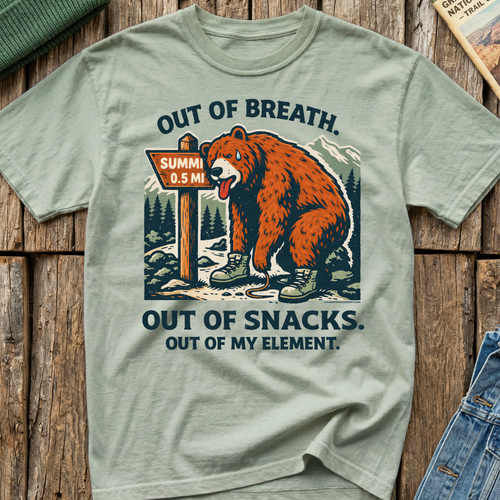 Out of Breath Out of Snacks Bear T-Shirt