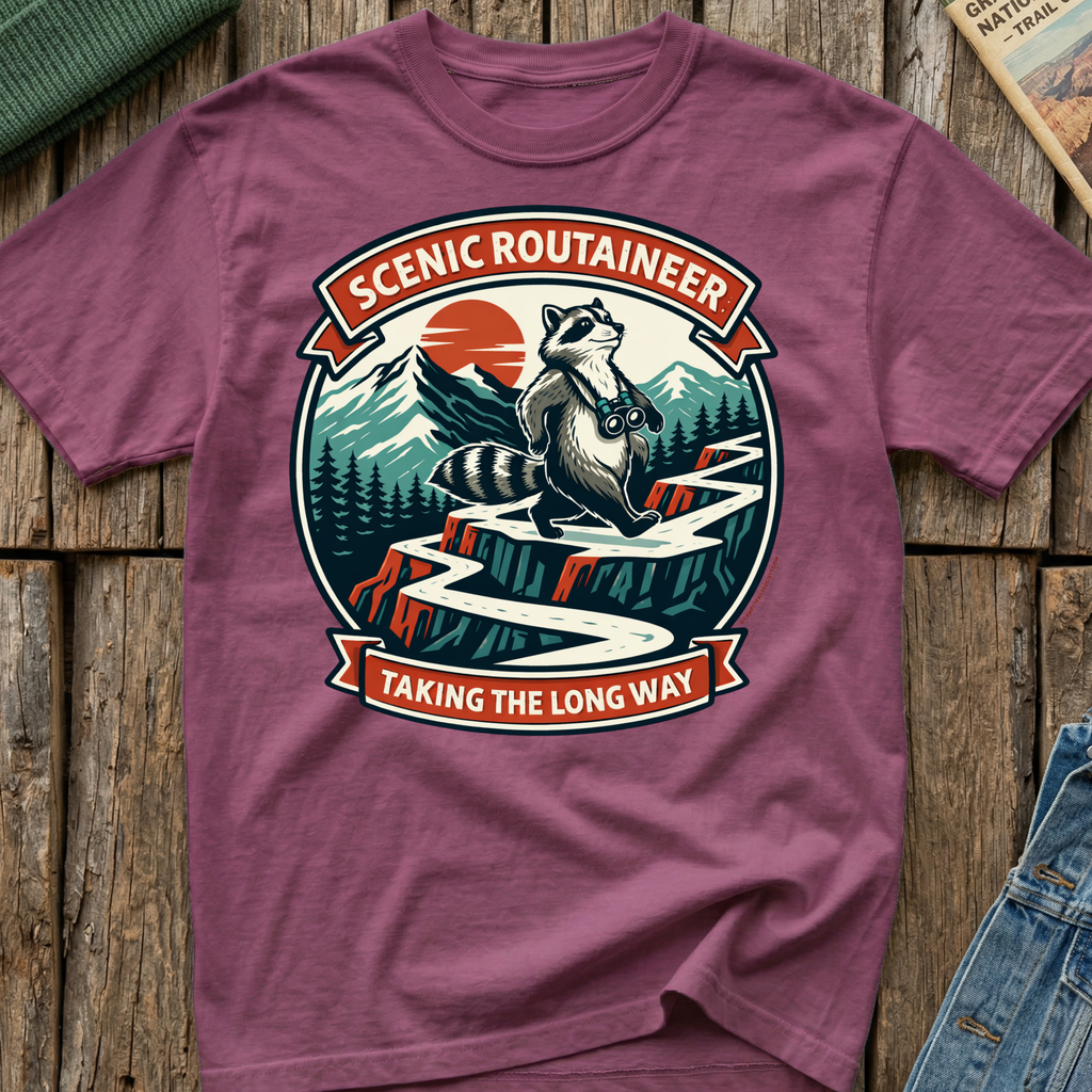 Scenic Routaineer Raccoon T-Shirt
