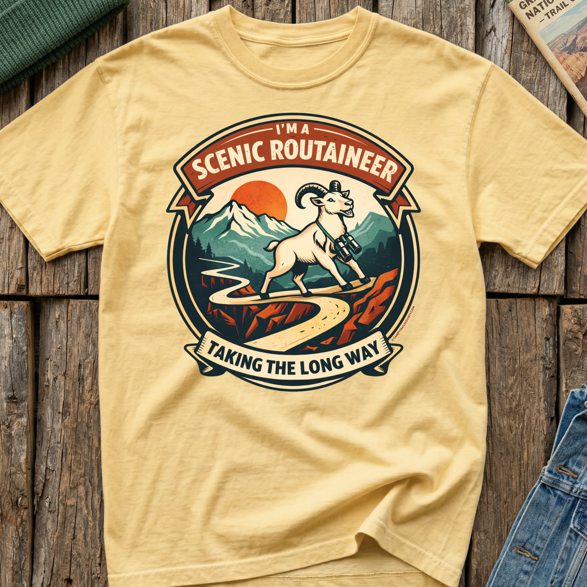 I’m a Scenic Routaineer Mountain Goat T-Shirt