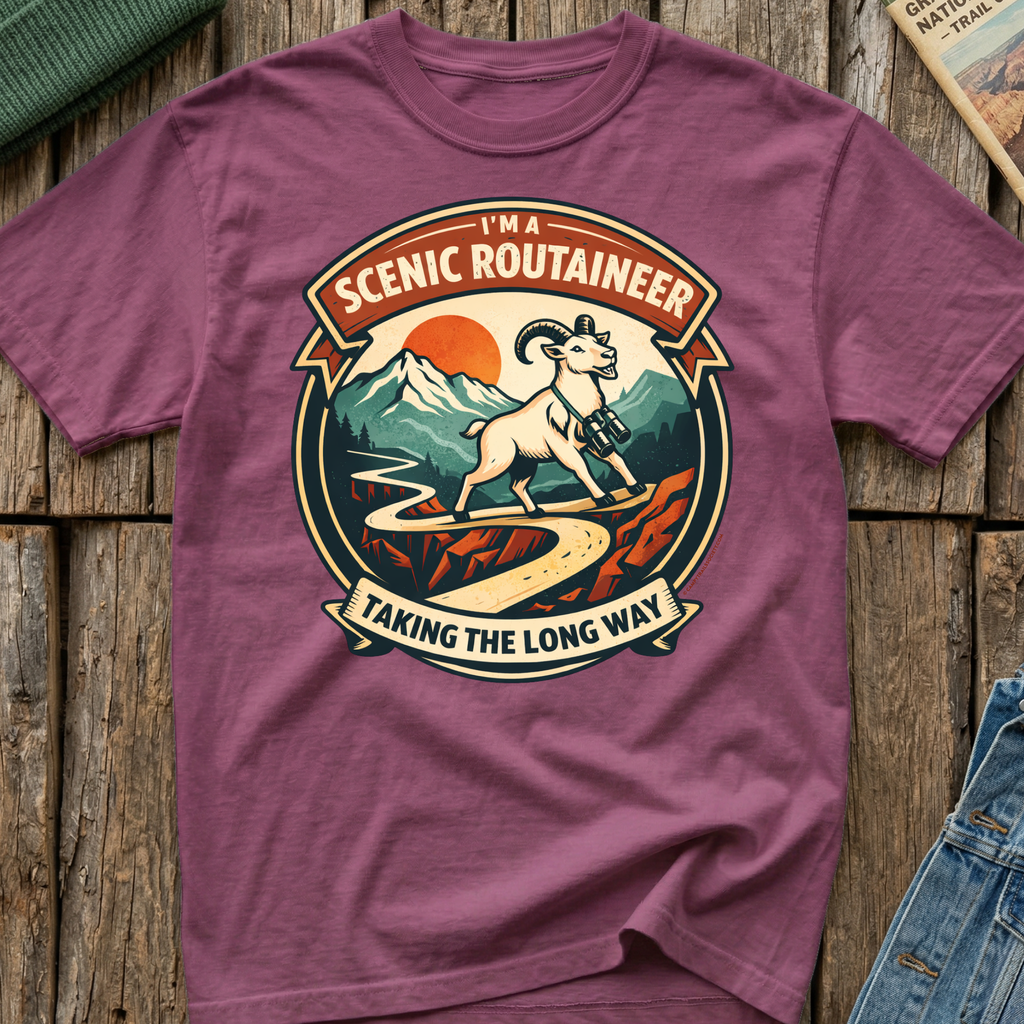 I’m a Scenic Routaineer Mountain Goat T-Shirt