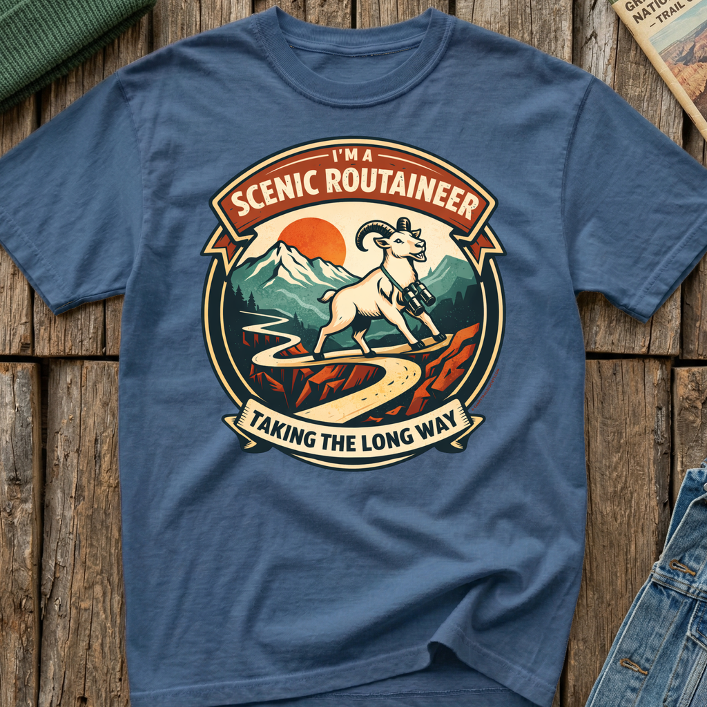 I’m a Scenic Routaineer Mountain Goat T-Shirt