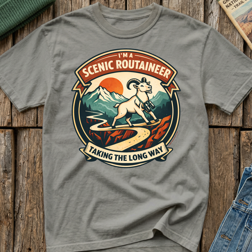 I’m a Scenic Routaineer Mountain Goat T-Shirt