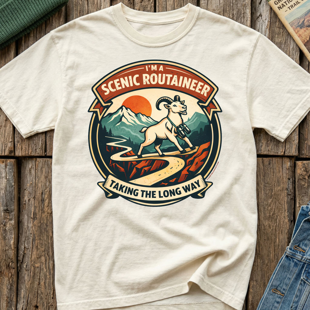 I’m a Scenic Routaineer Mountain Goat T-Shirt
