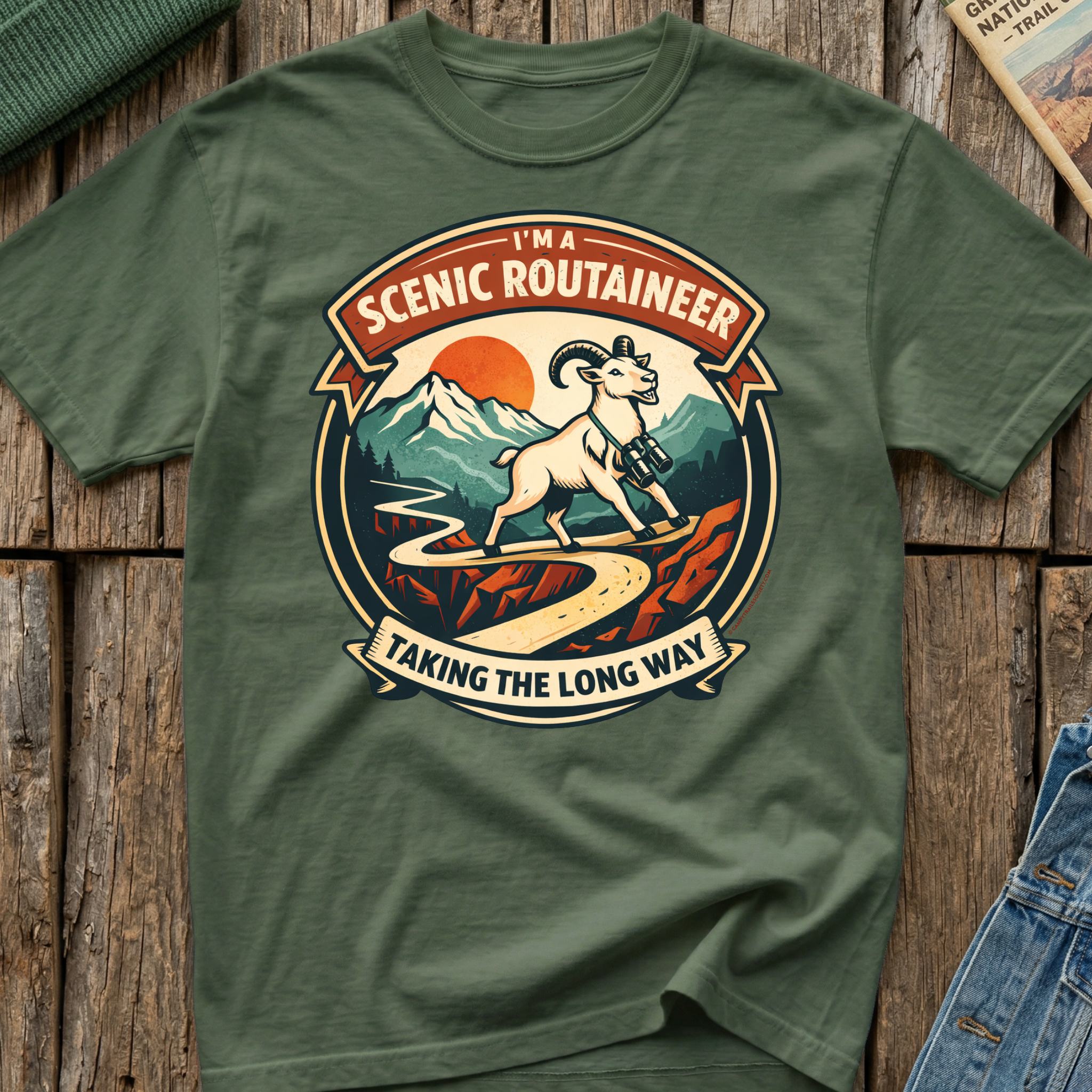 I’m a Scenic Routaineer Mountain Goat T-Shirt