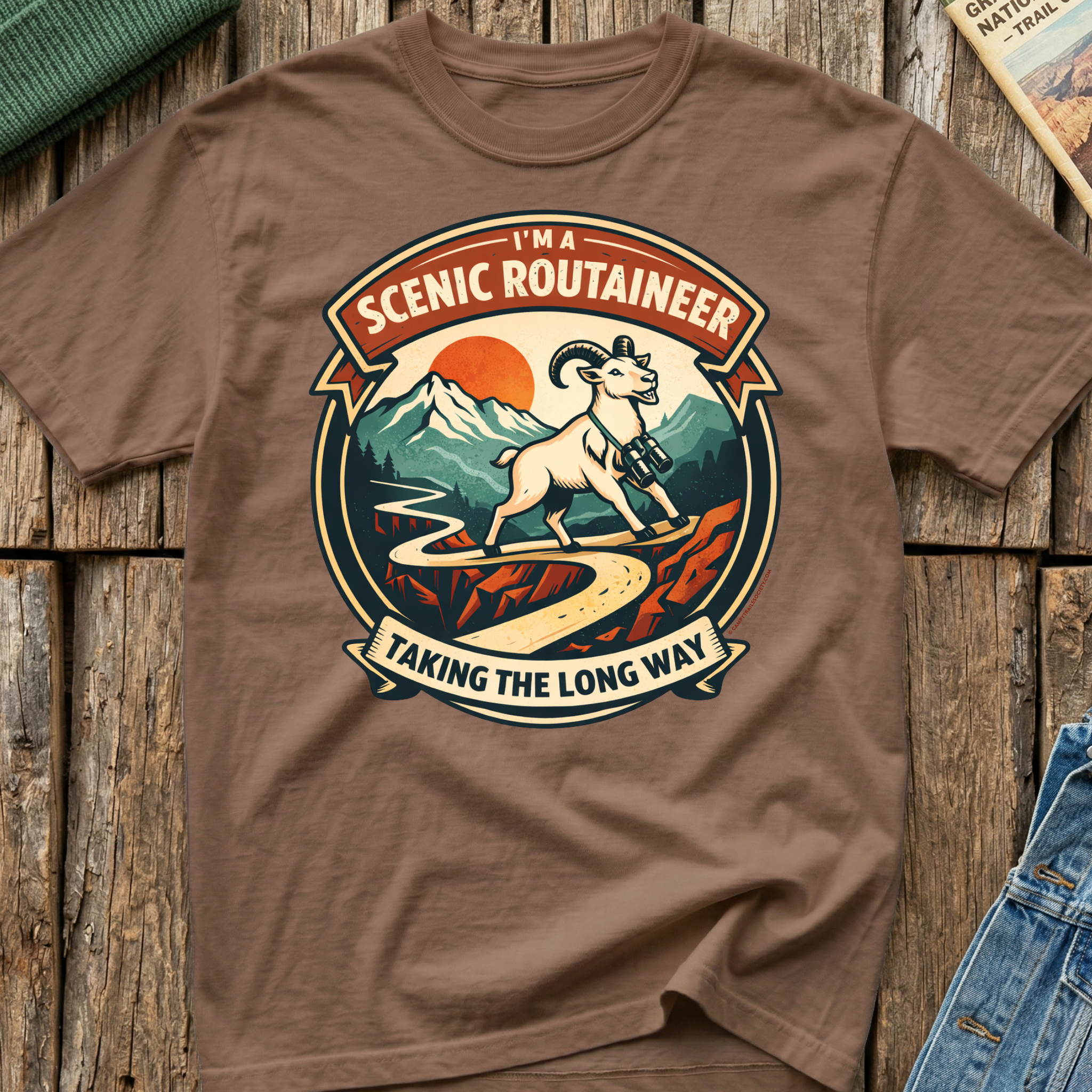 I’m a Scenic Routaineer Mountain Goat T-Shirt