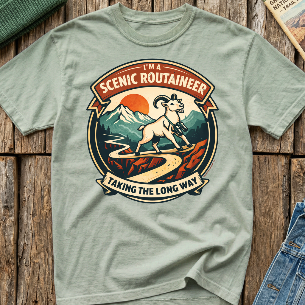 I’m a Scenic Routaineer Mountain Goat T-Shirt