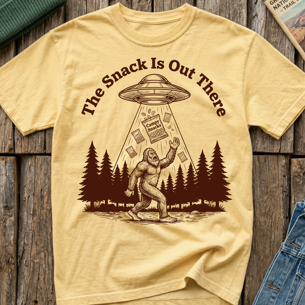 The Snack Is Out There Bigfoot 2 T-Shirt