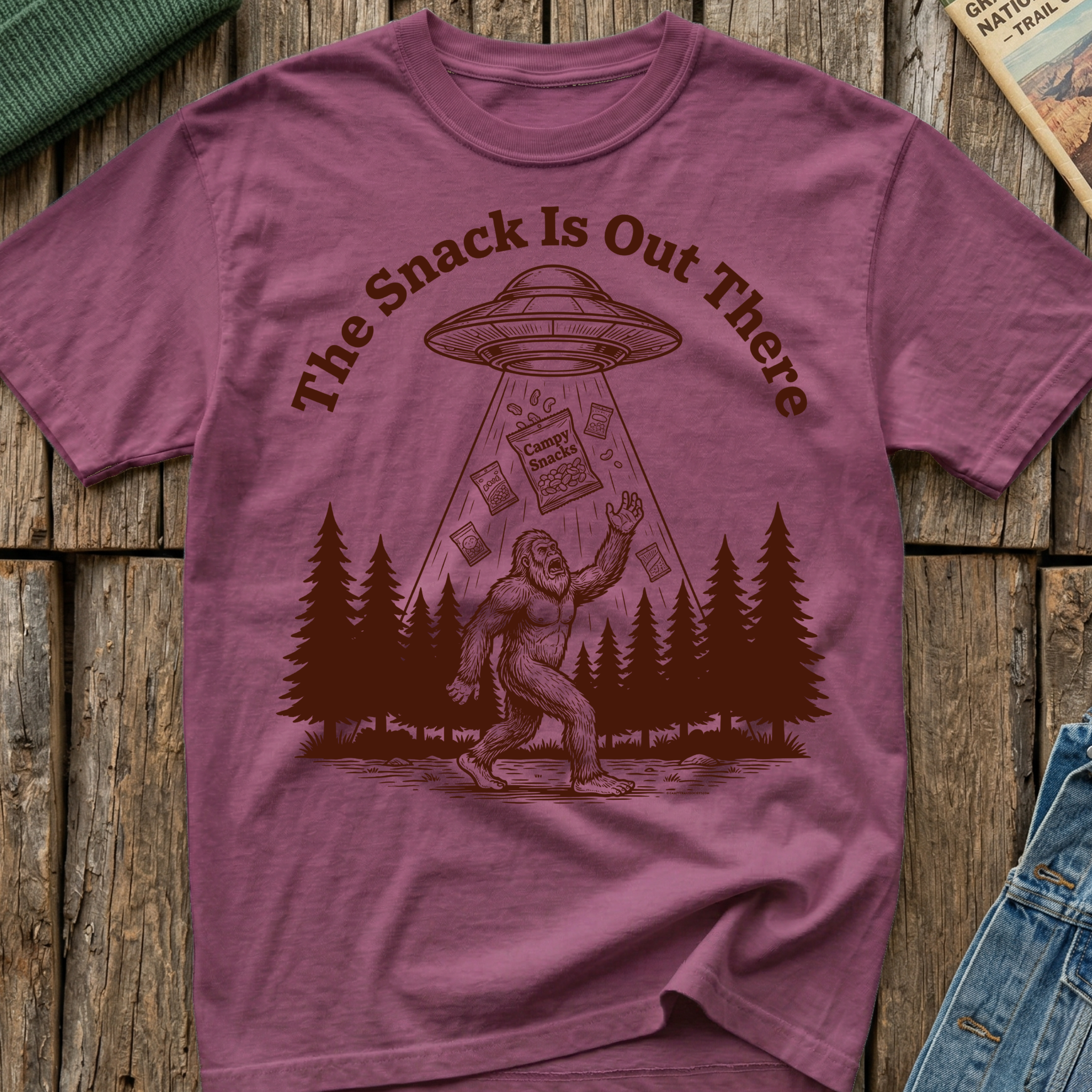 The Snack Is Out There Bigfoot 2 T-Shirt
