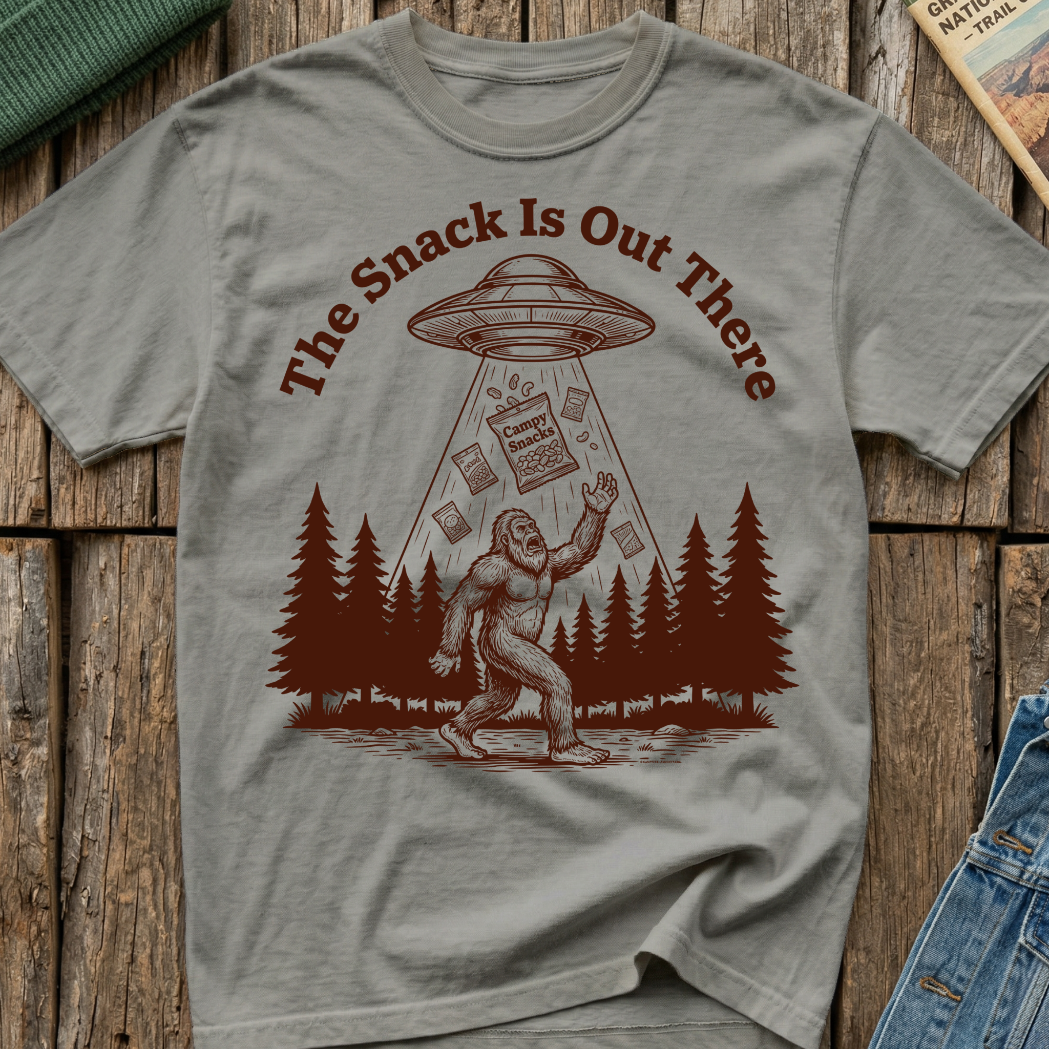 The Snack Is Out There Bigfoot 2 T-Shirt
