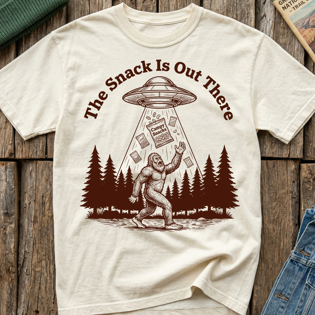 The Snack Is Out There Bigfoot 2 T-Shirt
