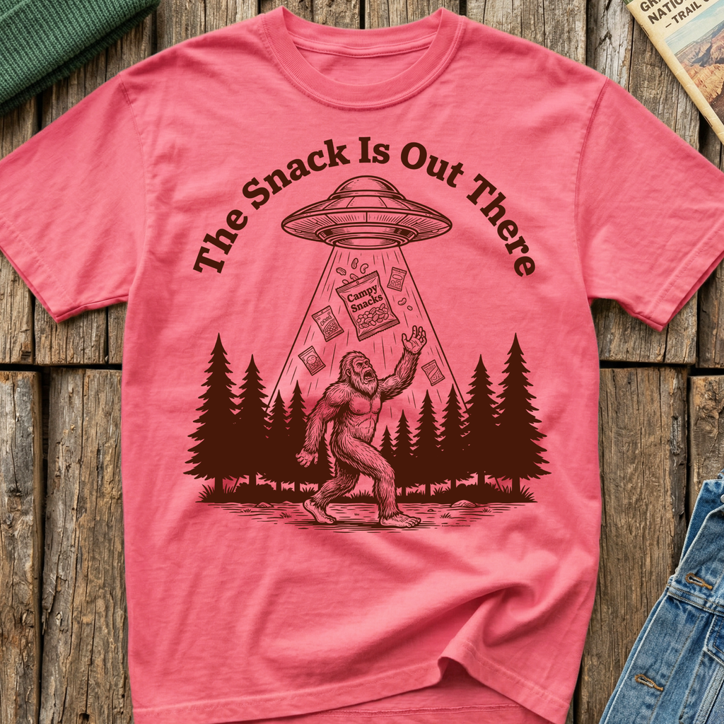 The Snack Is Out There Bigfoot 2 T-Shirt