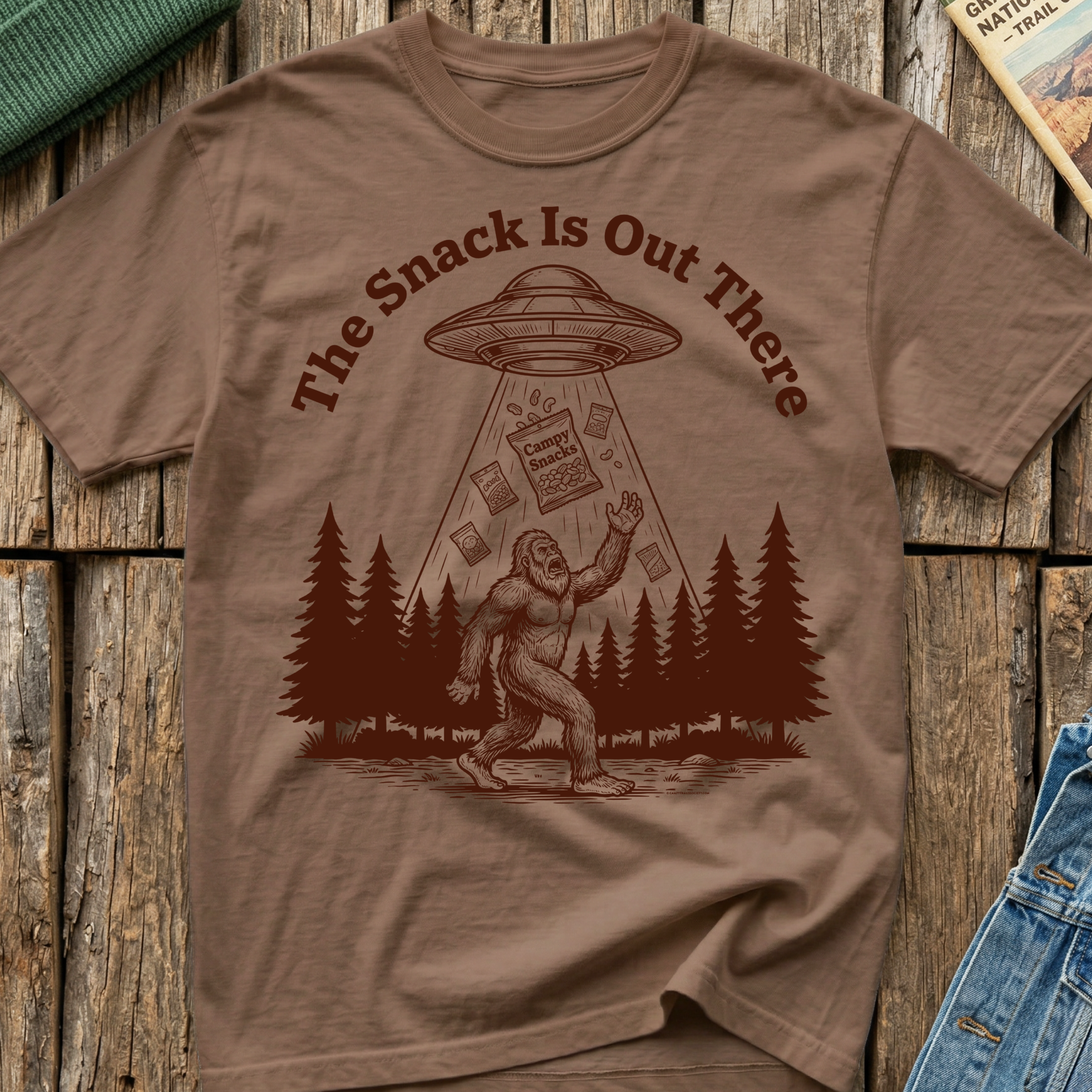 The Snack Is Out There Bigfoot 2 T-Shirt