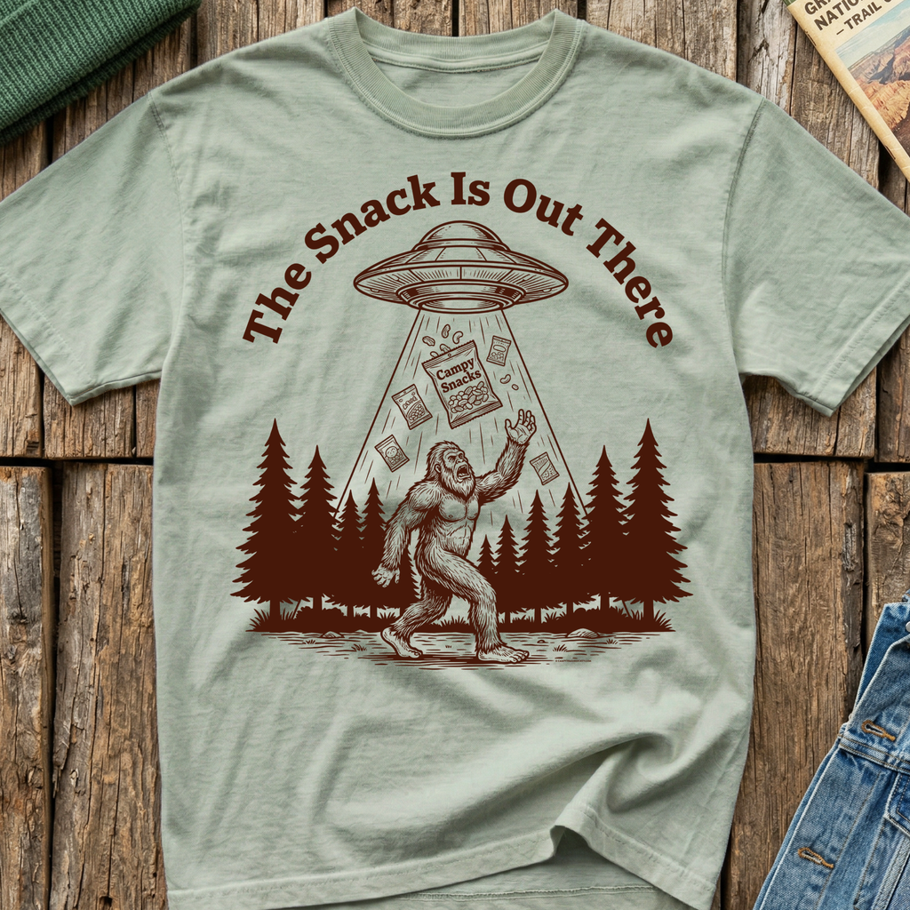 The Snack Is Out There Bigfoot 2 T-Shirt