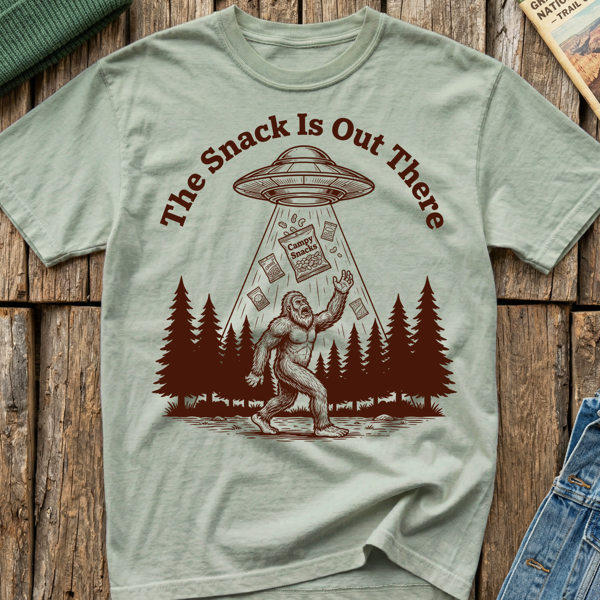 The Snack Is Out There Bigfoot 2 T-Shirt