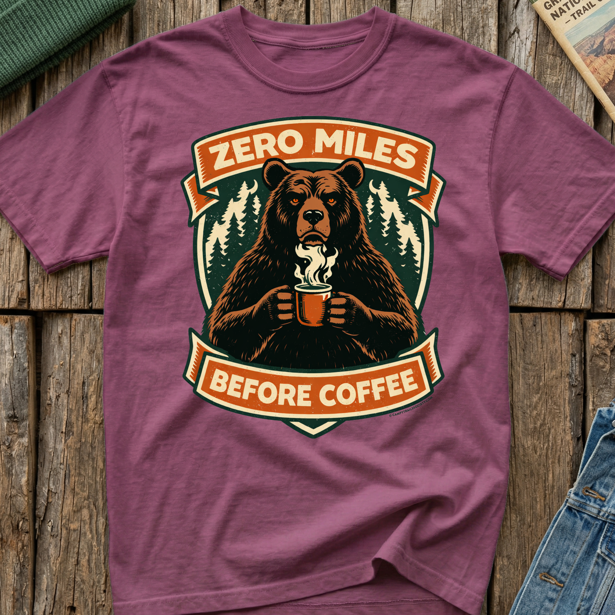 Zero Miles Before Coffee T-Shirt