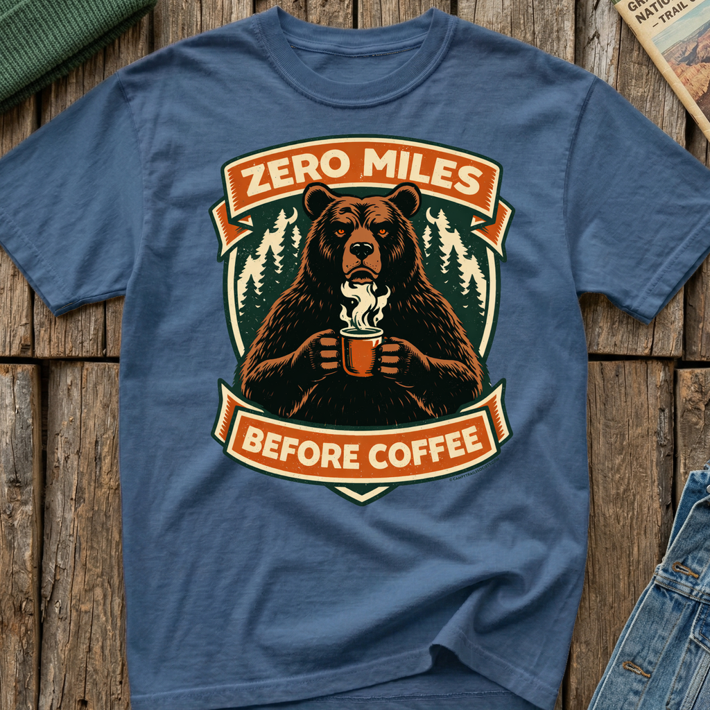 Zero Miles Before Coffee T-Shirt