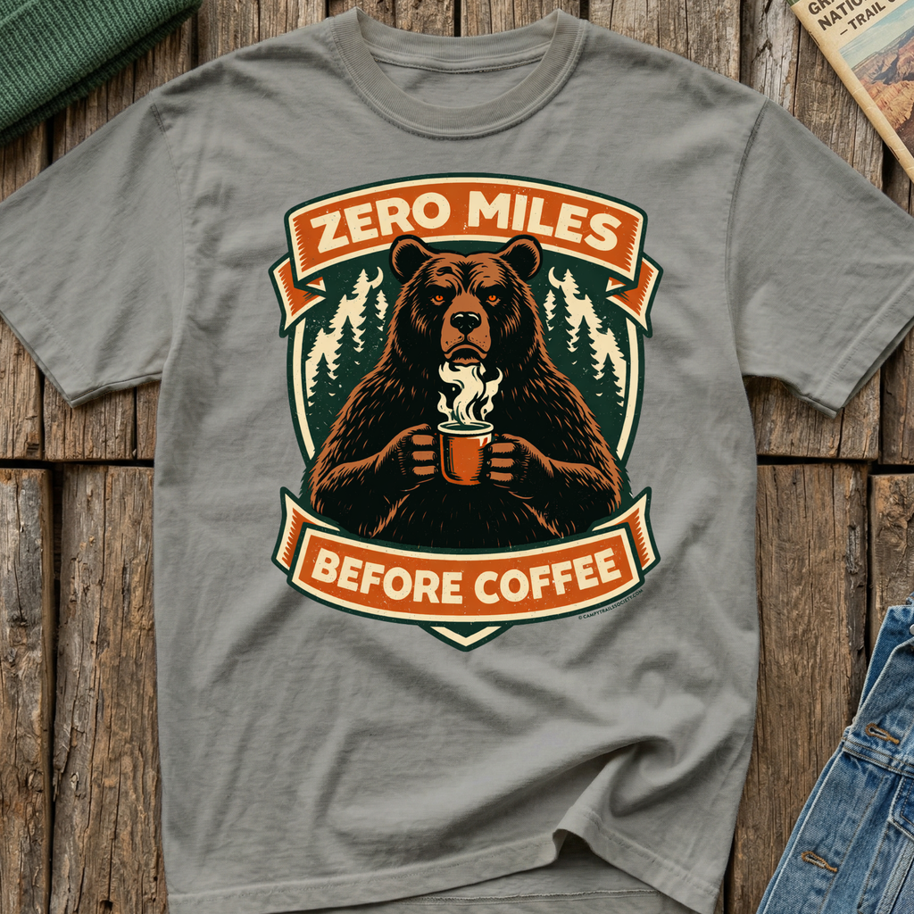 Zero Miles Before Coffee T-Shirt