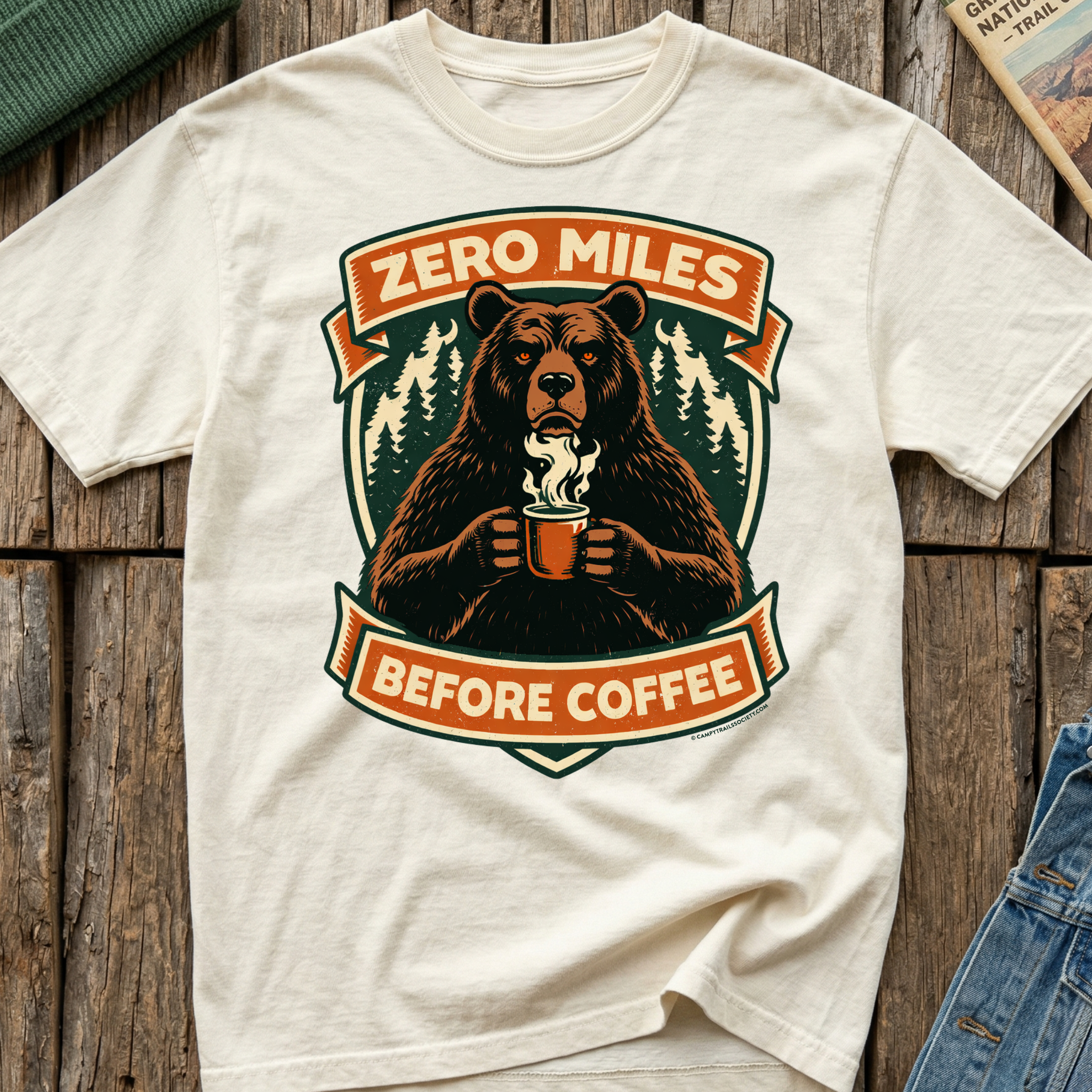 Zero Miles Before Coffee T-Shirt