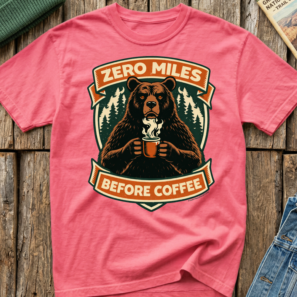 Zero Miles Before Coffee T-Shirt