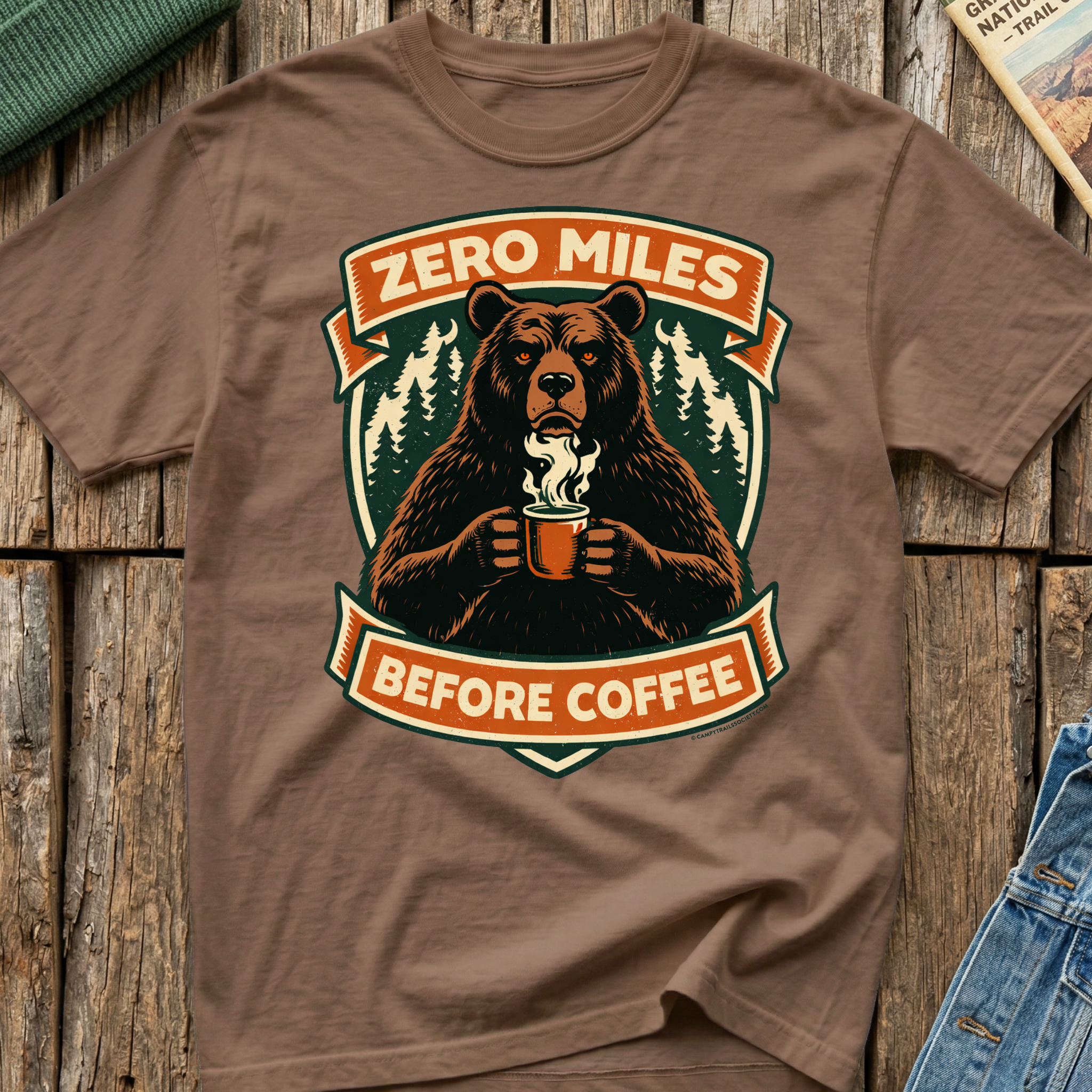 Zero Miles Before Coffee T-Shirt