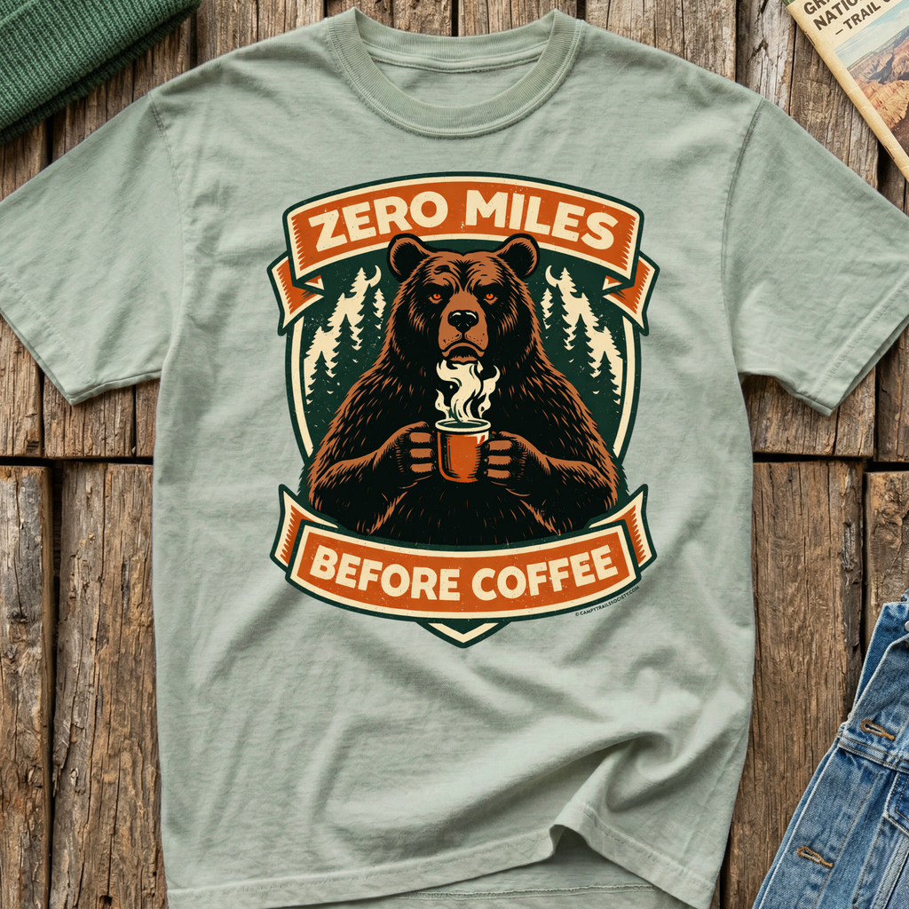 Zero Miles Before Coffee T-Shirt